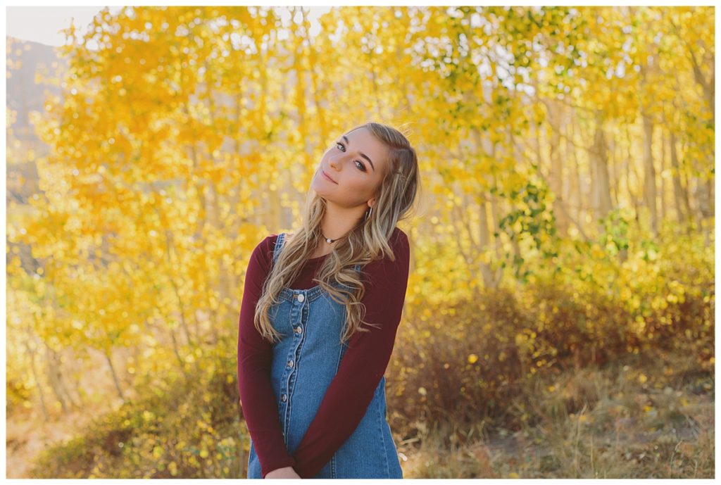 Park City Fall Autumn Utah Senior Portrait Session  Keala Jarvis Photography