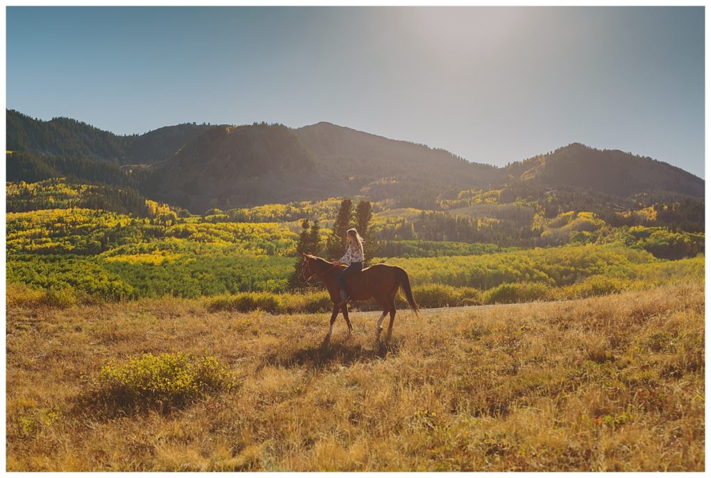 Park City Utah Senior Portrait Session with Horse Keala Jarvis Photography