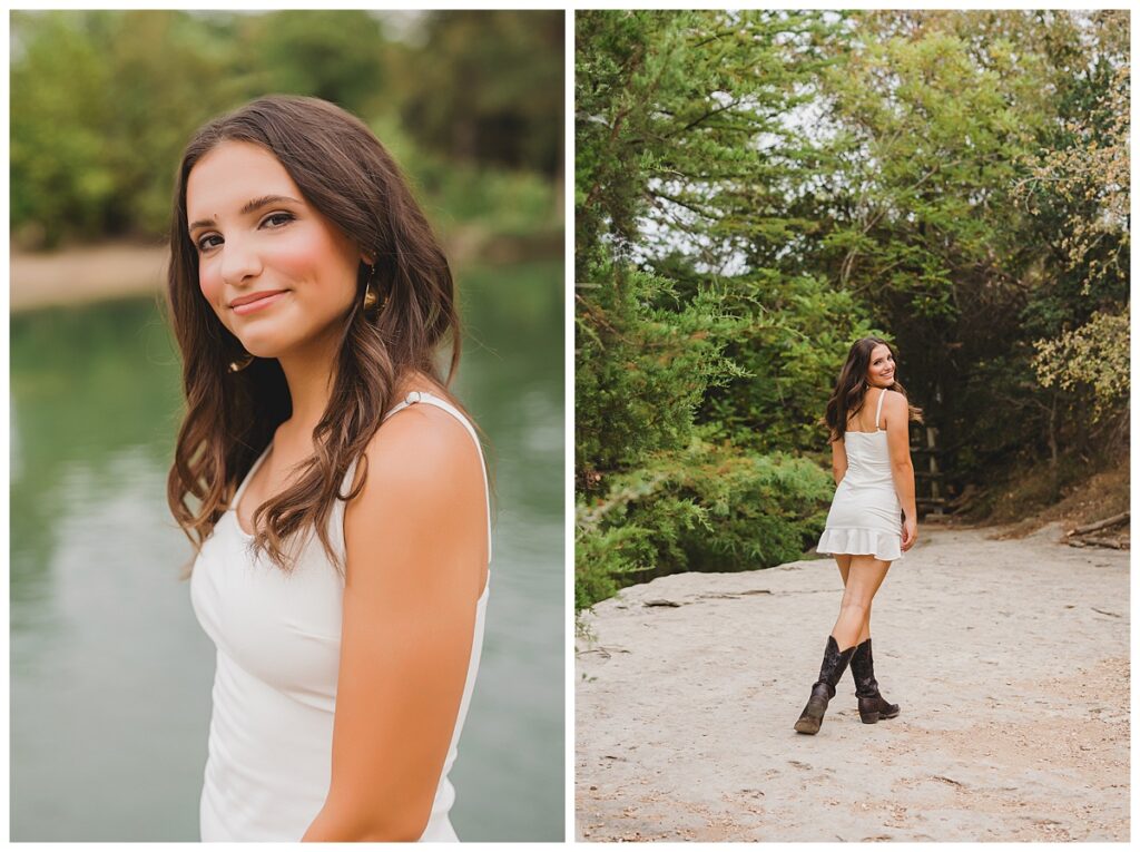 Keala Jarvis Photography outside senior photo session in McKinney Falls State Park Austin Texas