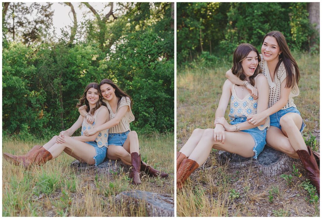 Austin Texas High School Senior Portrait Photography Sister Photos Fields