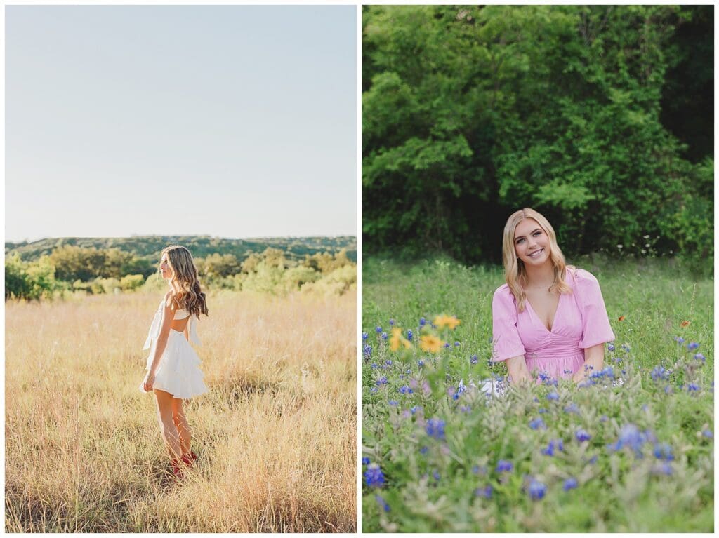 Bluebonnet senior photos in austin texas by Keala Jarvis Photography