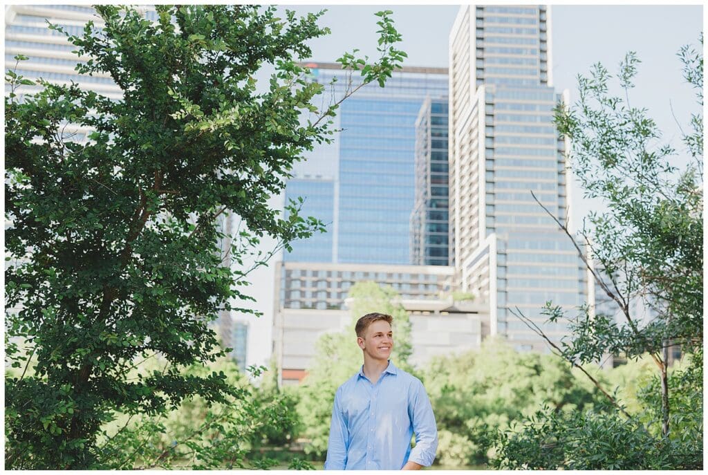 Austin Texas Senior Boy Photos Downtown Skyline by Lady Bird Lake