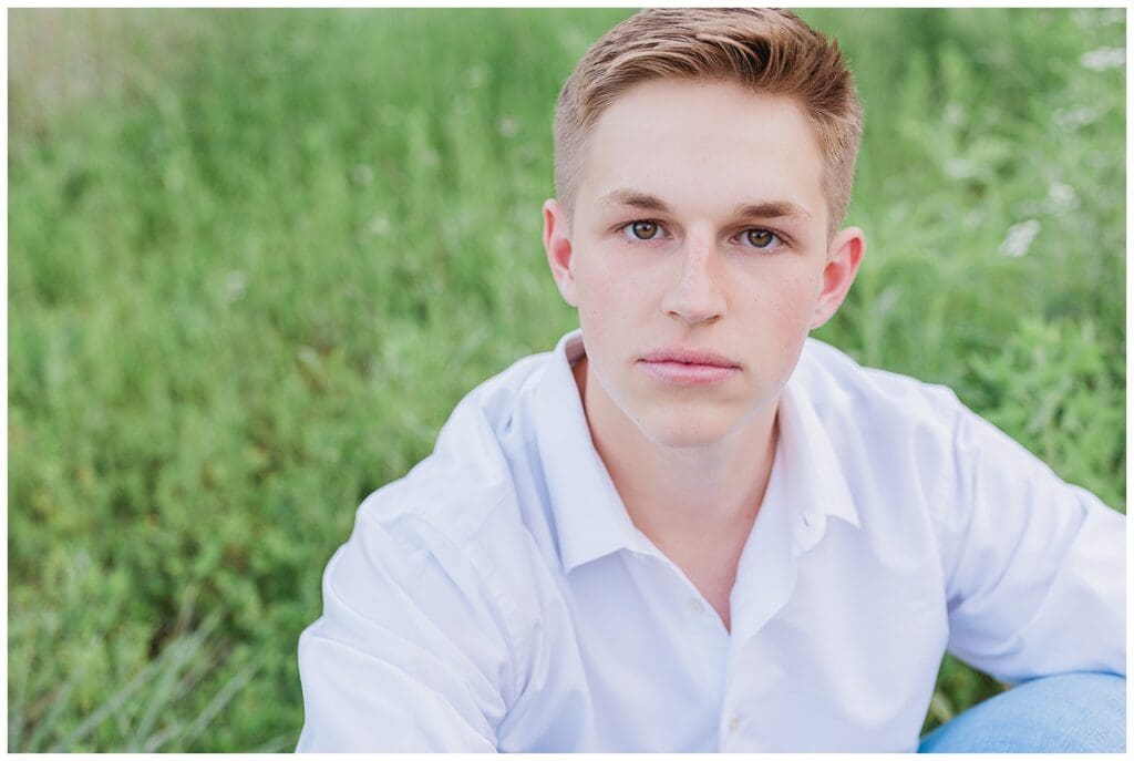 Austin Texas Senior Boy Photos Downtown Skyline by Lady Bird Lake