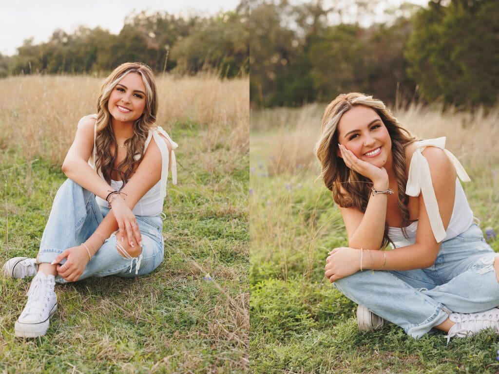 Austin Texas Spring Bluebonnet senior photos by Keala Jarvis Photography