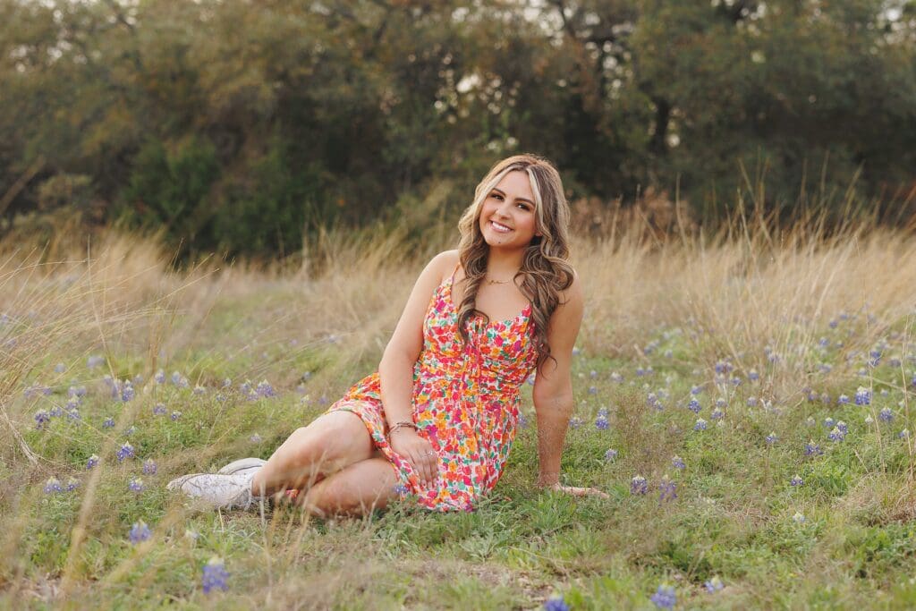 Austin Texas Spring Bluebonnet senior photos by Keala Jarvis Photography