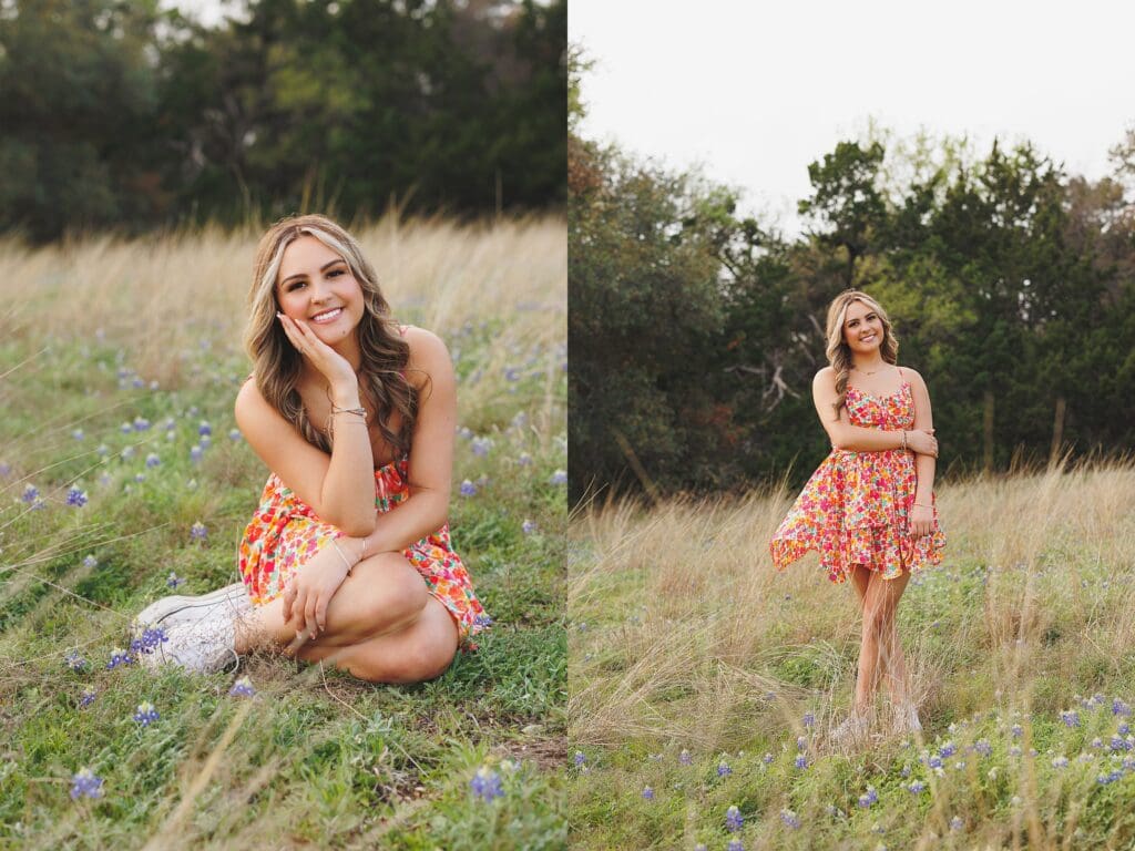 Austin Texas Spring Bluebonnet senior photos by Keala Jarvis Photography