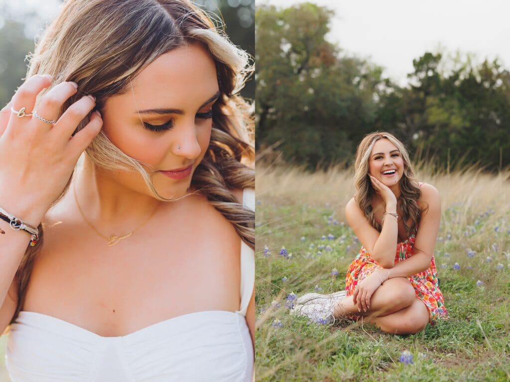 Austin Texas Spring Bluebonnet senior photos by Keala Jarvis Photography