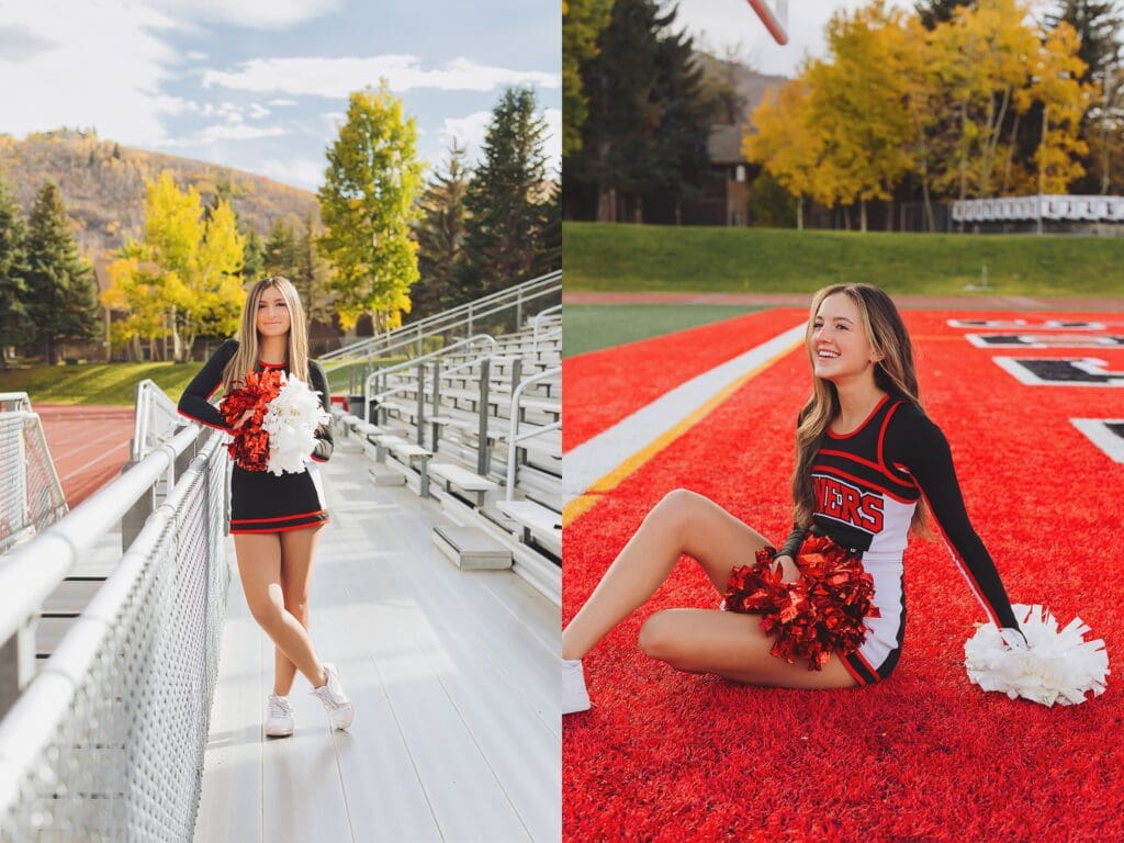 Cheerleading senior photos by Keala Jarvis Photography