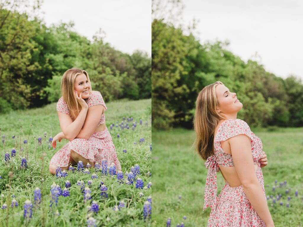 Austin Texas senior in bluebonnet field photos by Keala Jarvis