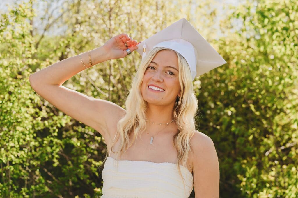 Austin Texas cap & gown senior photos by Keala Jarvis Photography