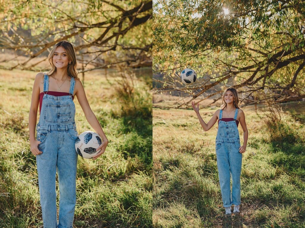 Soccer player senior photos by Keala Jarvis Photography