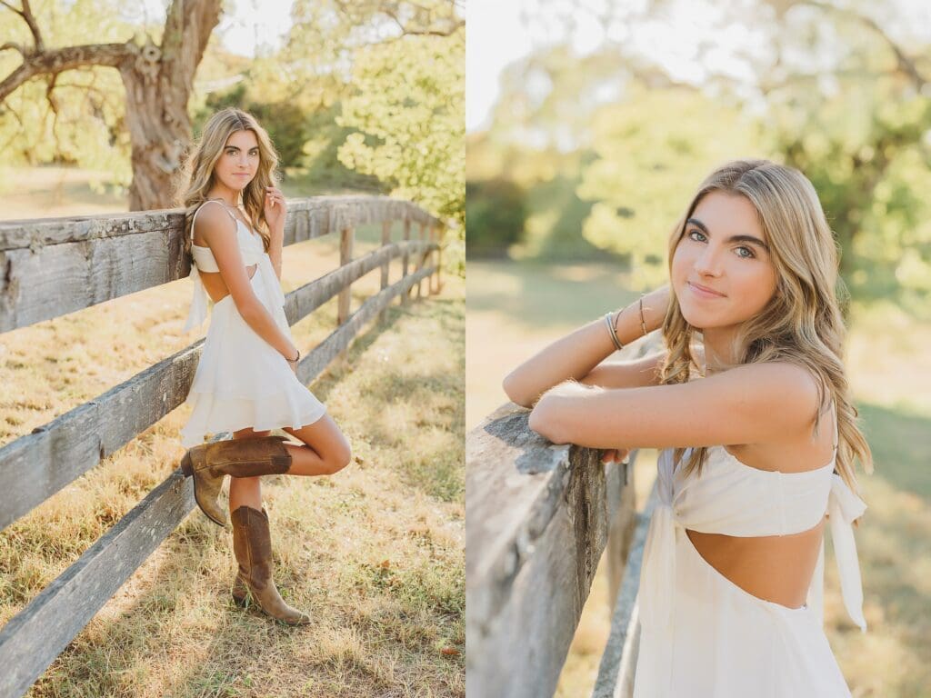 Austin Texas Common Fords White dress barn country senior photos by Keala Jarvis Photography