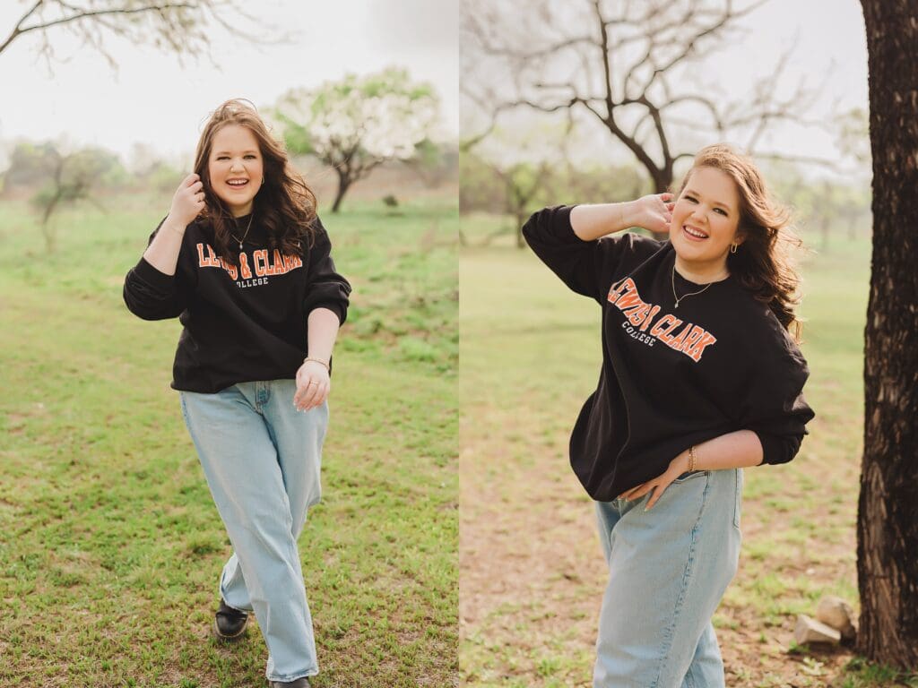 College Announcement Spring Bluebonnet High School Senior Photos in Austin Texas Keala Jarvis Photography