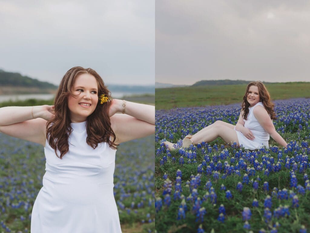 Spring Bluebonnet Season High School Senior Photos in Austin Texas by Keala Jarvis Photography