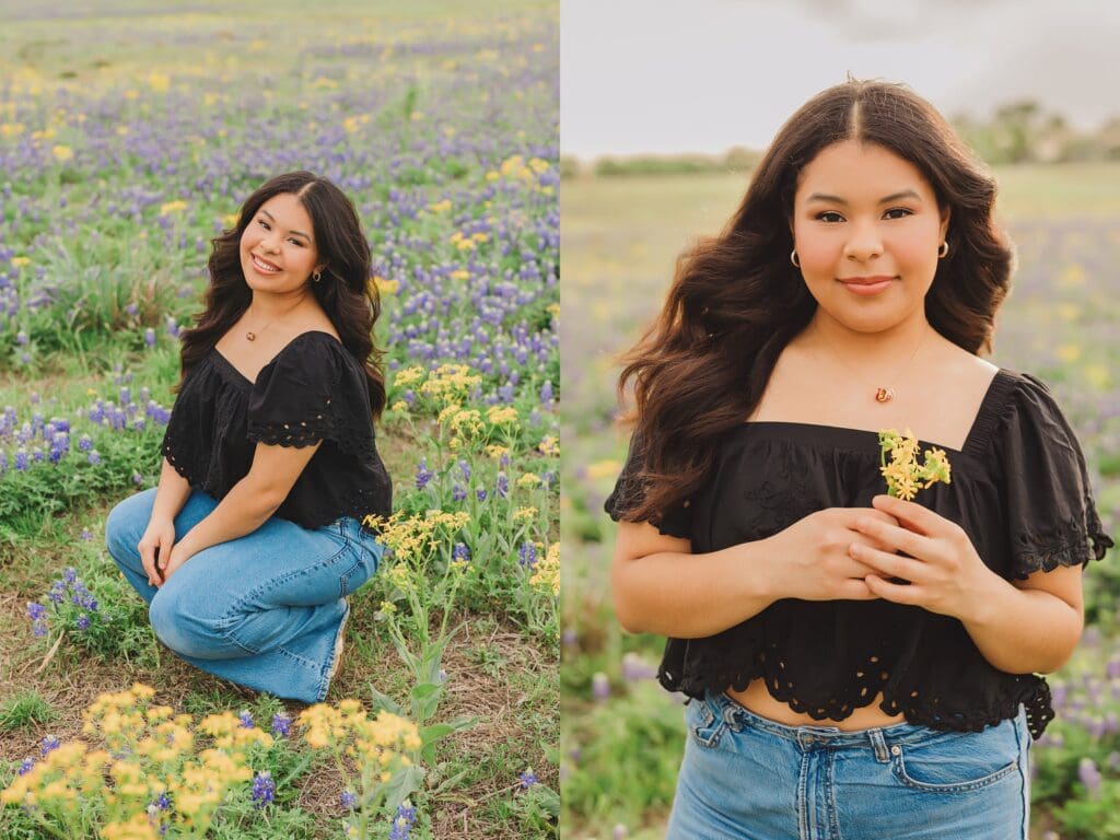 Bluebonnet Muleshoe Bend Spring Senior Photos by Keala Jarvis Photography Austin Texas