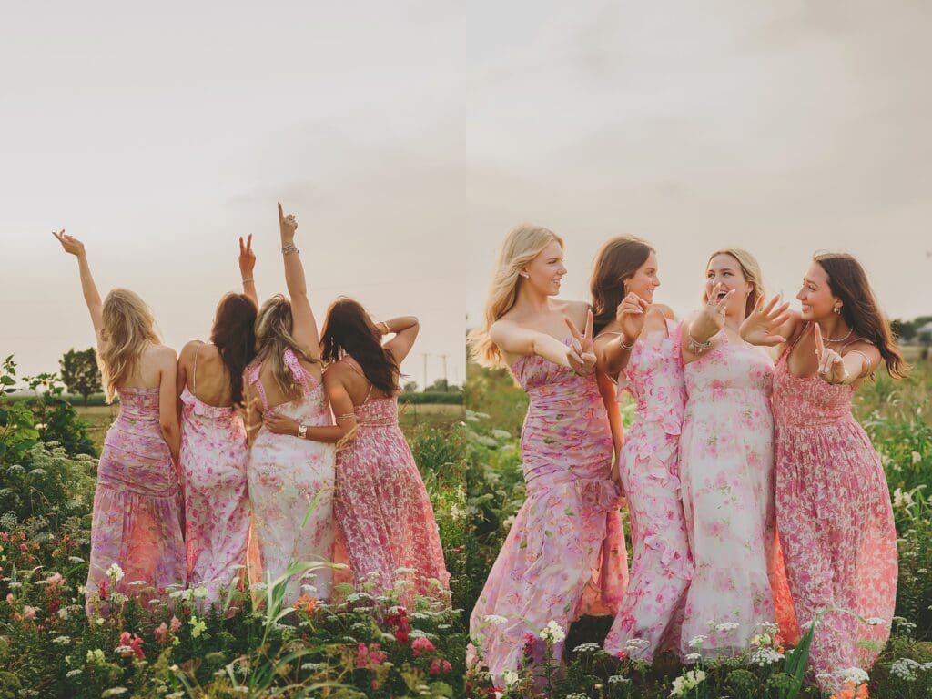 Austin Texas Flower Farm Group High School Senior Photos by Keala Jarvis Photography