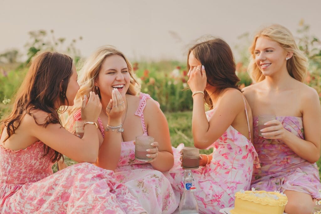 Austin Texas Flower Farm Group High School Senior Photos by Keala Jarvis Photography