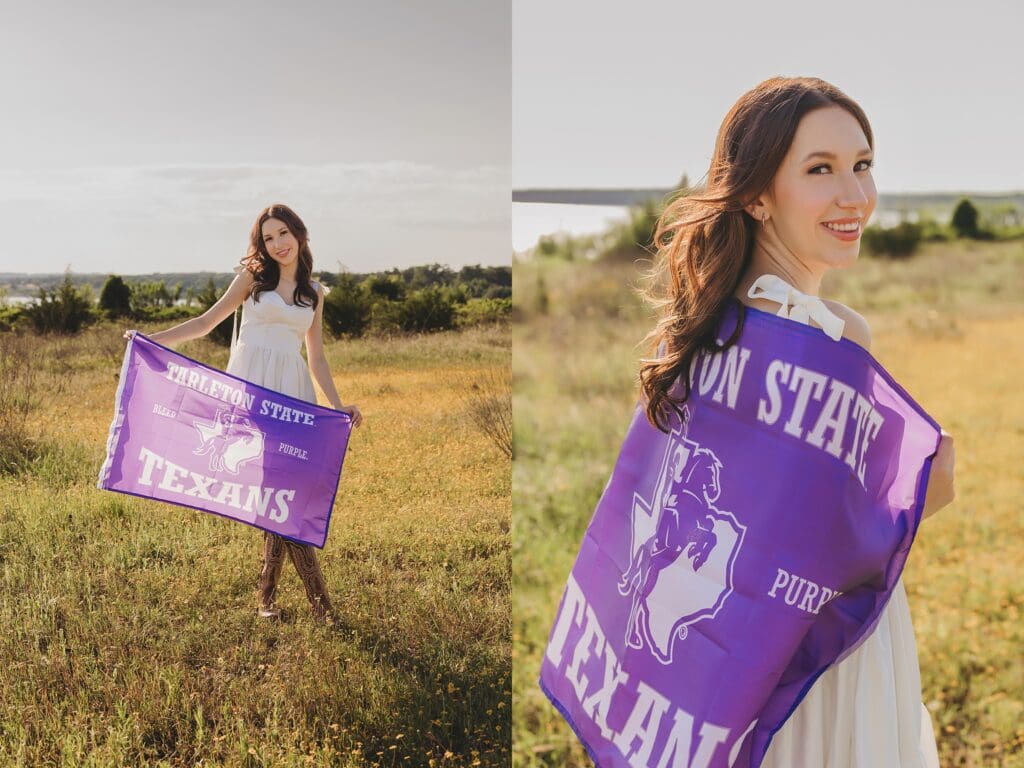 College Announcement Photos Tarleton University Senior Photography in Austin Texas