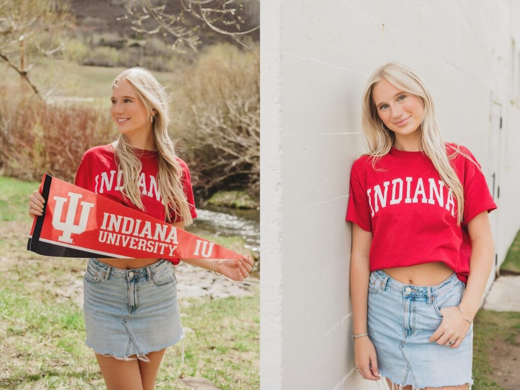 College Announcement Photos Indiana University Senior Photography in Austin Texas