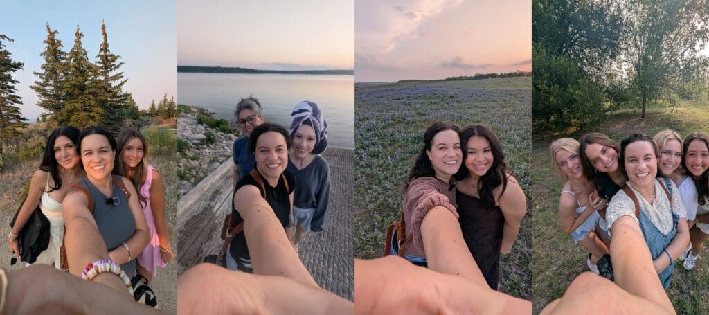 Behind the Scene selfies of senior photos in Austin Texas with Keala Jarvis