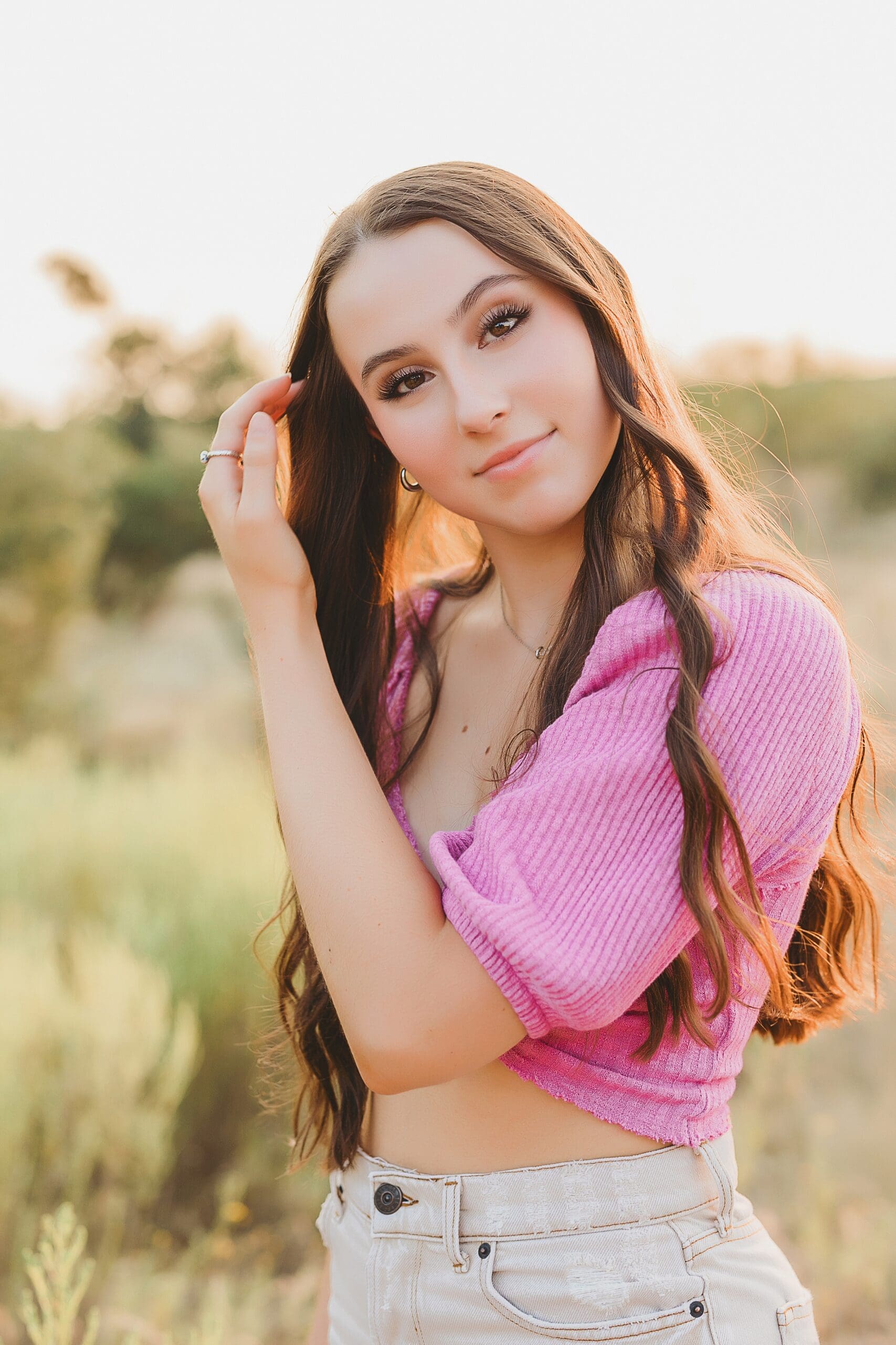 Austin Texas Barton Spring Flowers Senior Photos by Keala Jarvis Photography
