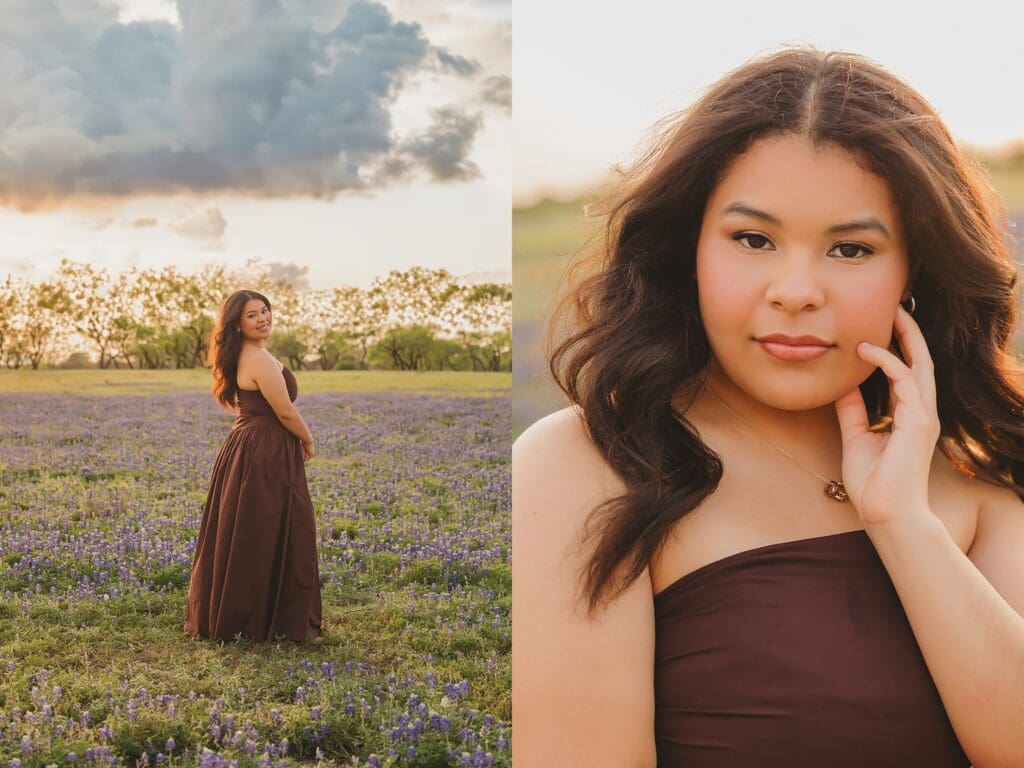 Bluebonnet Muleshoe Bend Spring Senior Photos by Keala Jarvis Photography Austin Texas