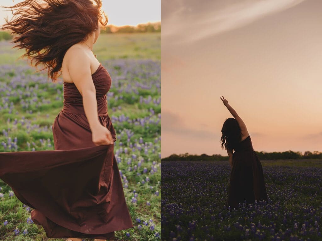 Bluebonnet Muleshoe Bend Spring Senior Photos by Keala Jarvis Photography Austin Texas