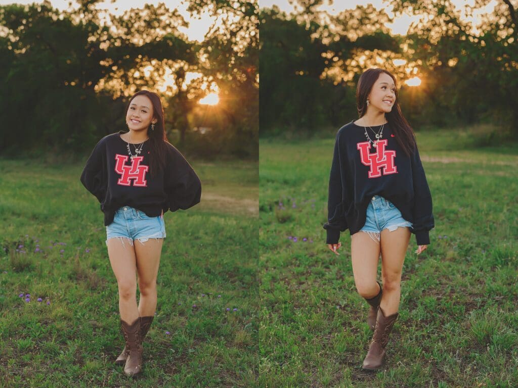 College Announcement Photos for Senior Pictures by Keala Jarvis Photography in Austin Texas