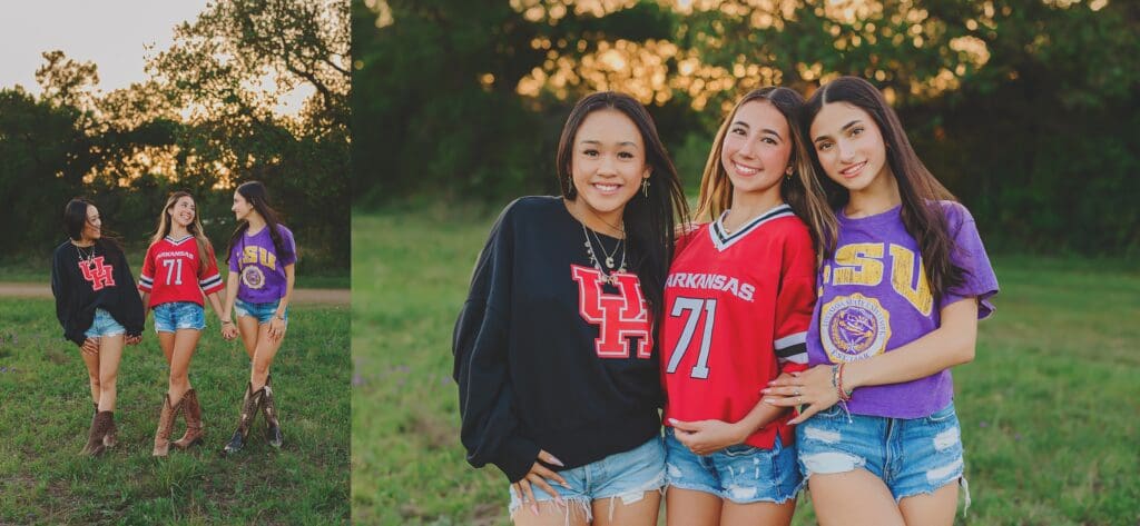 College Announcement Photos for Senior Pictures by Keala Jarvis Photography in Austin Texas