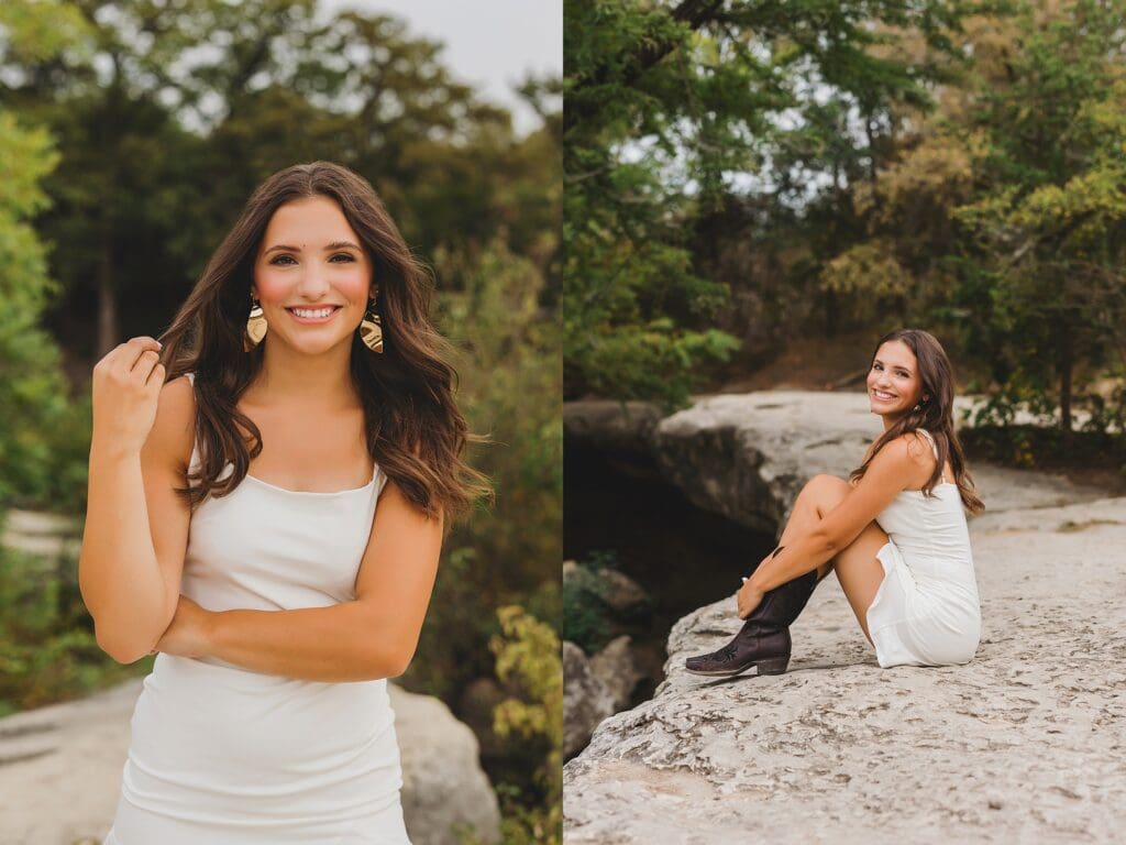 Austin Texas McKinney Falls Lake Travis High School Senior Photos with Cowboy boots by Keala Jarvis