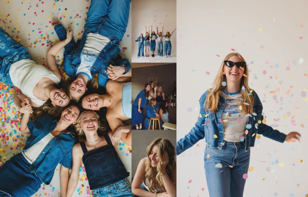 Austin Texas Natural Light Studio Confetti Westlake High School Senior Photos by Keala Jarvis
