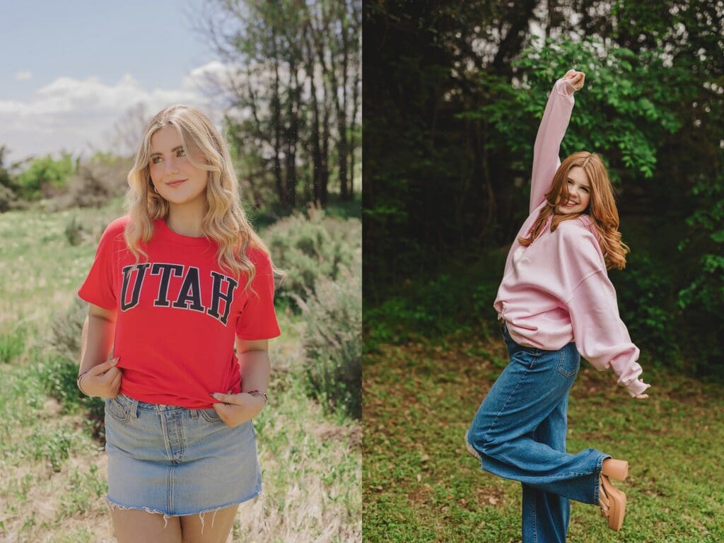 College University T-shirt & Hoodie Gear Senior Photos in Austin Texas by Keala Jarvis Photography