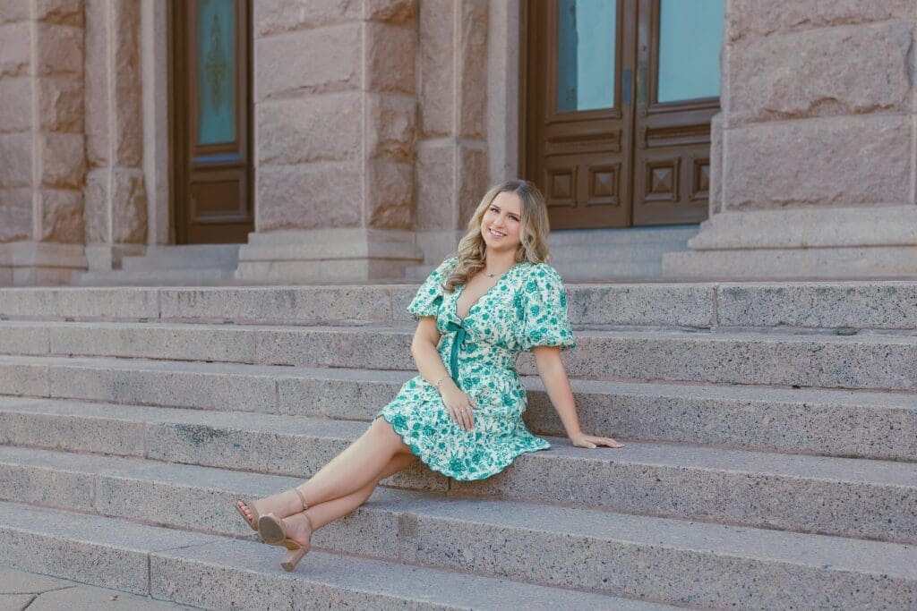 Austin Texas State Capitol James Bowie High School Senior Photos Fall by Keala Jarvis