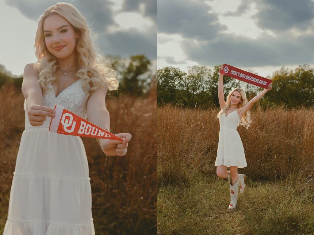 Austin Texas Cooperas Cove High School Senior Photos at Common Fords University of Oklahoma Announcement by Keala Jarvis Photography