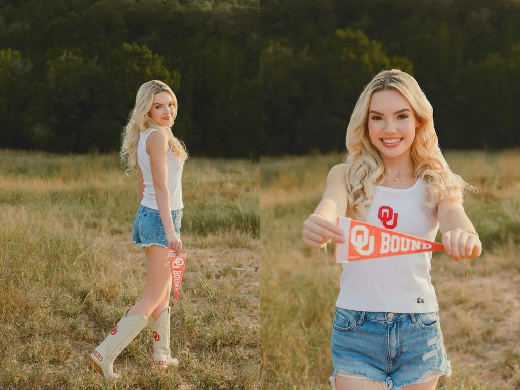 Austin Texas Cooperas Cove High School Senior Photos at Common Fords University of Oklahoma Announcement by Keala Jarvis Photography