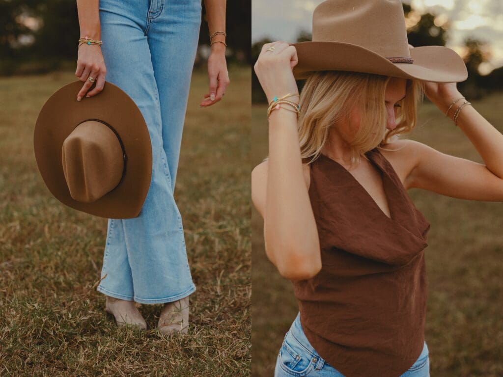 Austin senior photographer capturing senior rep team at a cattle ranch